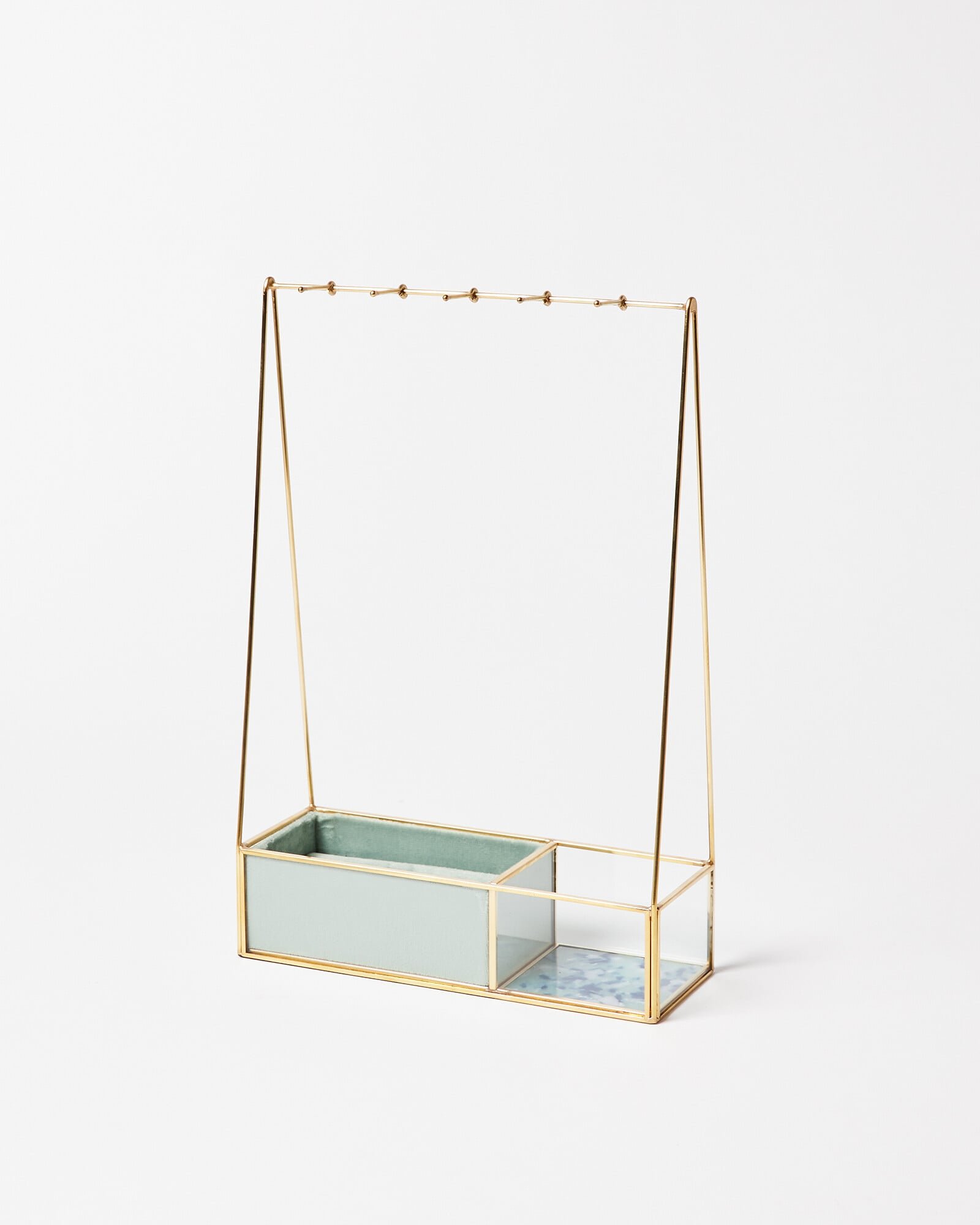 Gold & Glass Green Resin Jewellery Stand | Oliver Bonas