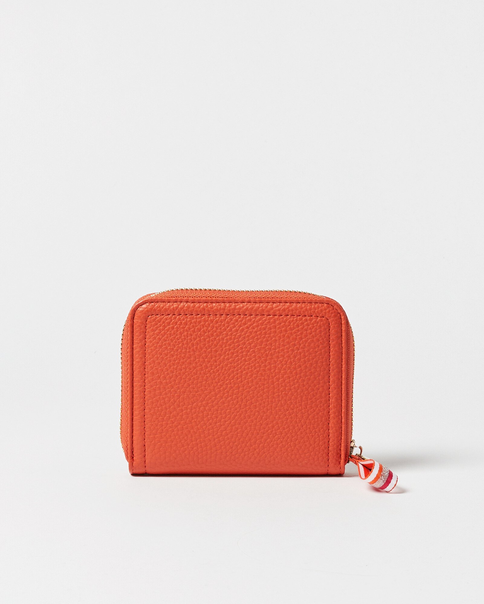 Lola Orange Zip Around Coin Purse | Oliver Bonas