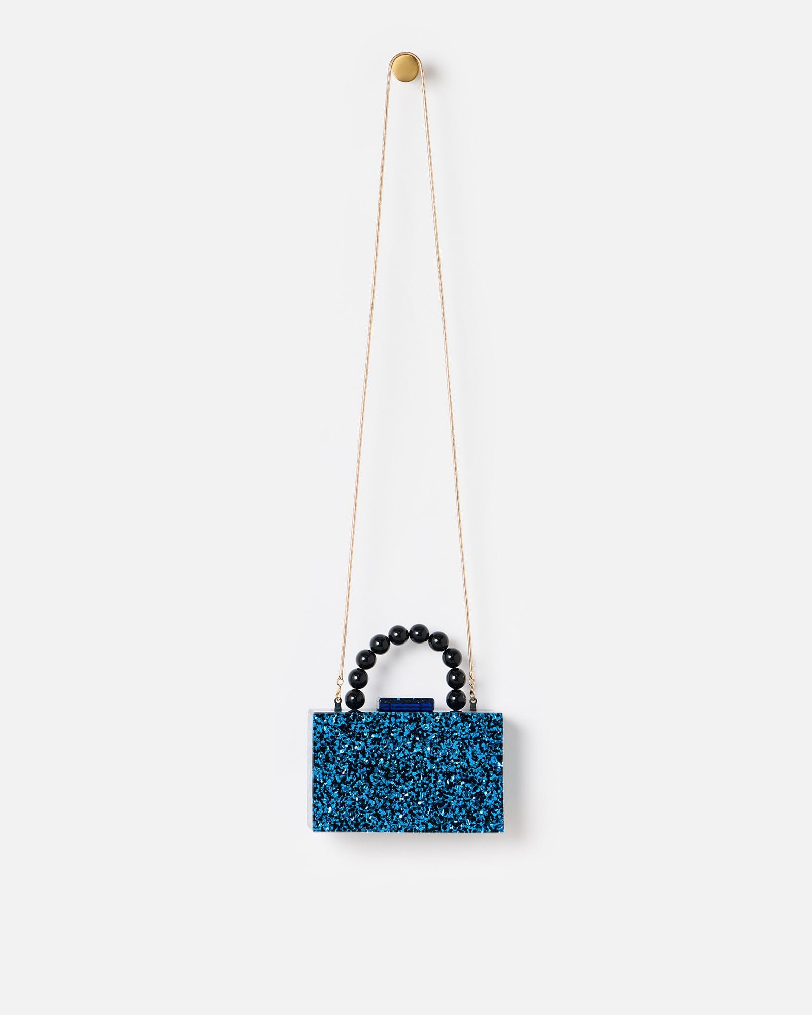 Oliver Gal My Blue Bag Remix キャンバス 41x41 Blue Glitter Box Clutch Bag | Oliver Bonas