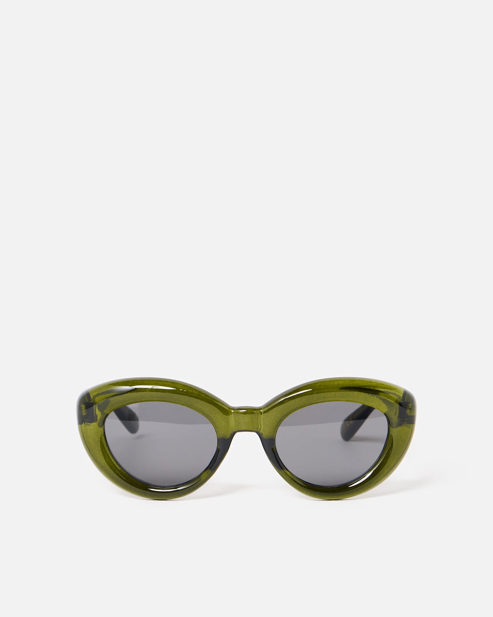 Crystal Dark Green Bubble Oval Sunglasses | Oliver Bonas