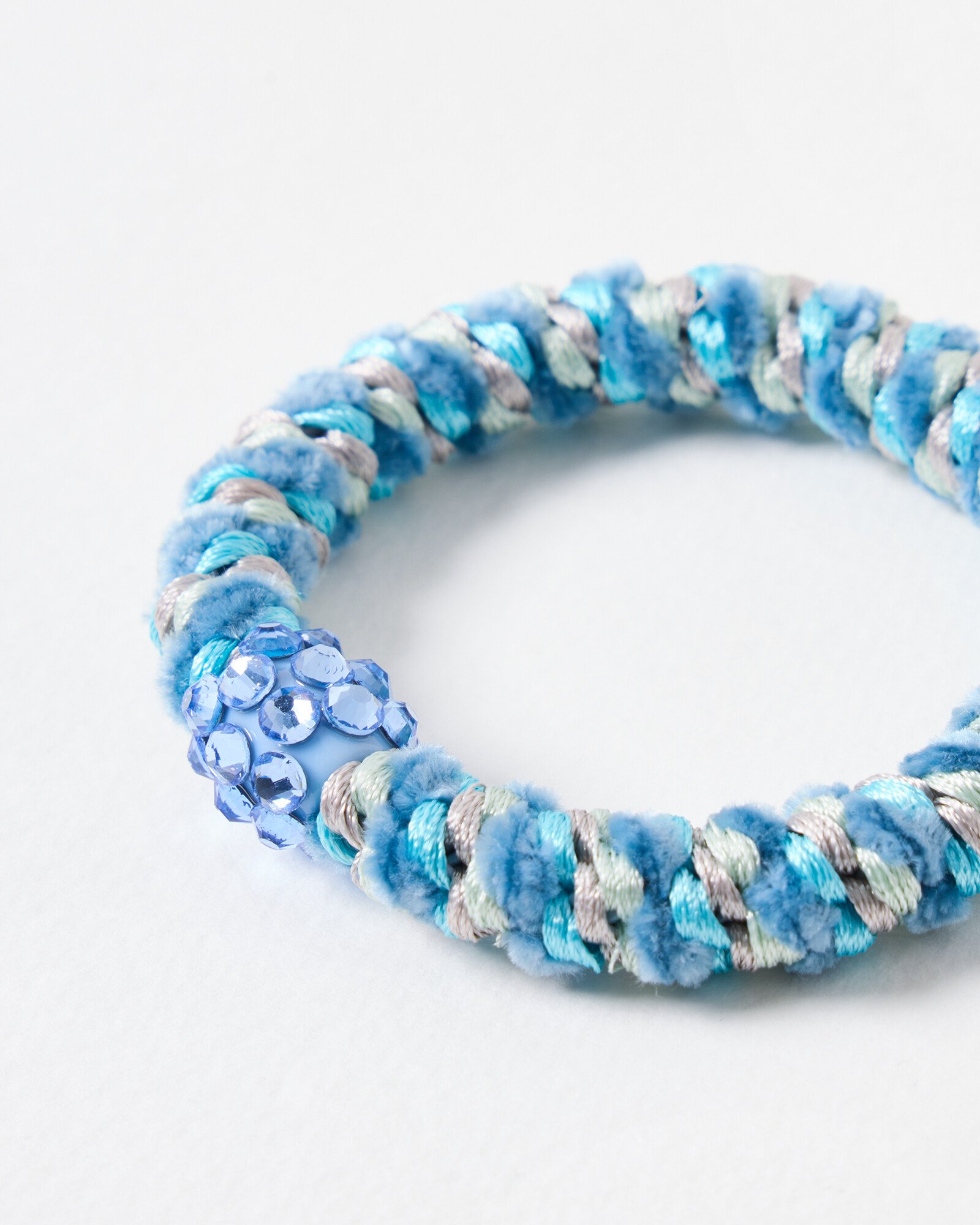 Essie Blue Gem Elastic Hair Band | Oliver Bonas