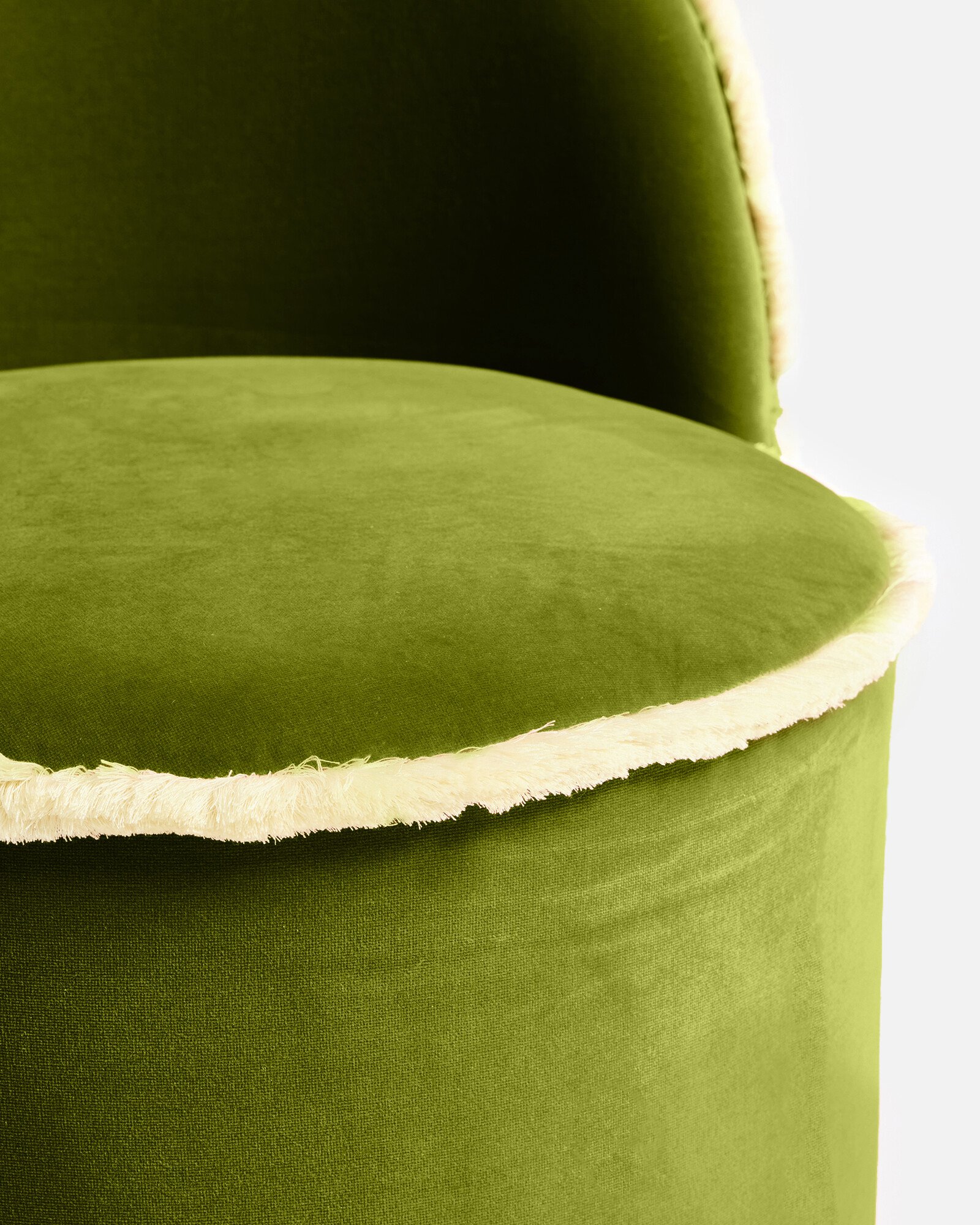 green dressing table chair Issey Velvet pattern: Solids