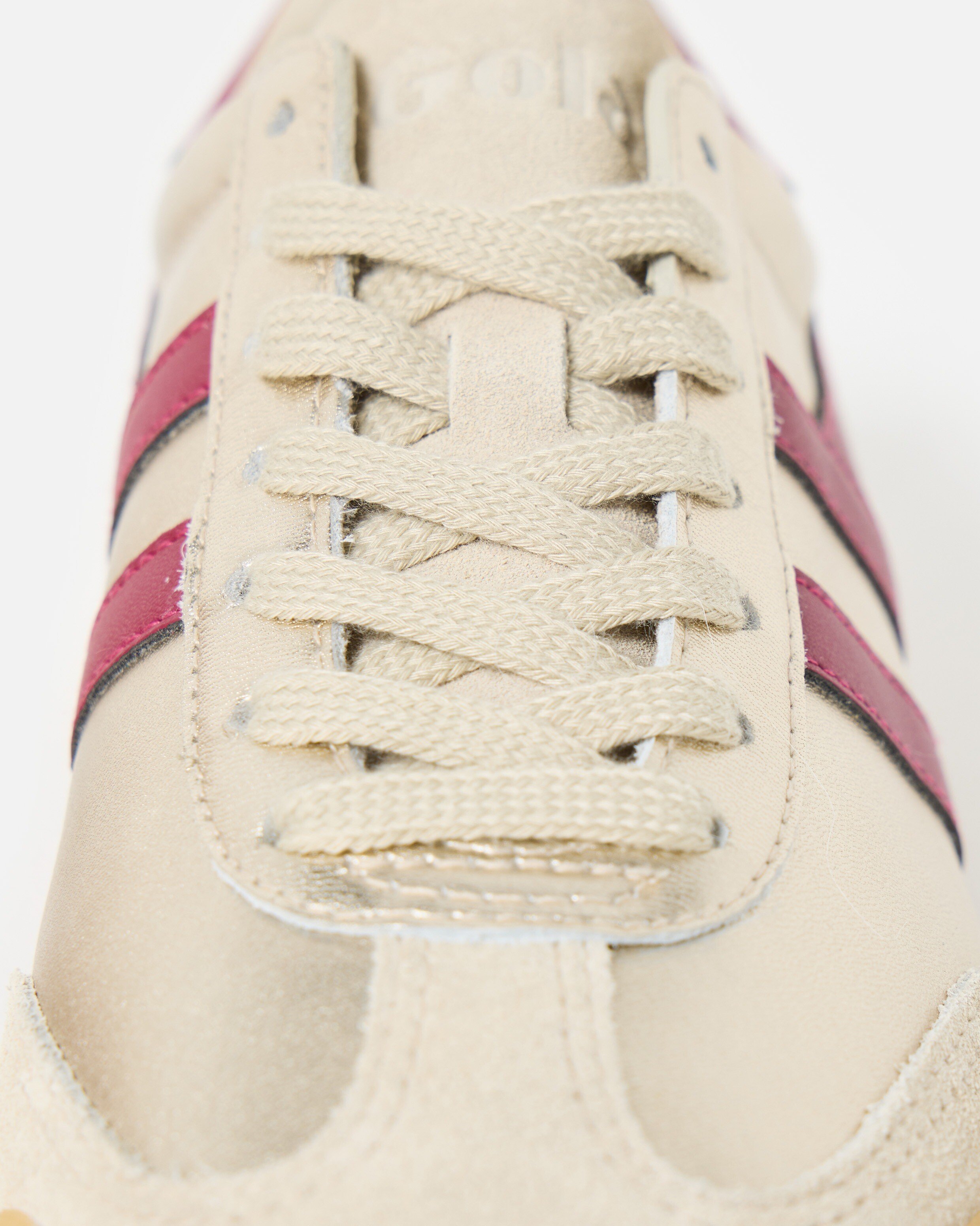 Gola Torpedo Glimmer Gold Metallic & Red Trainers | Oliver Bonas
