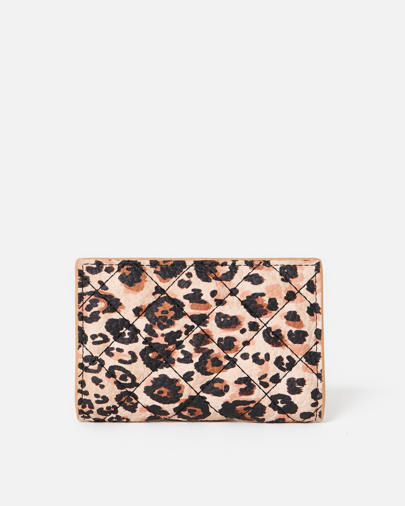 Brown Leopard Print Fold Over Card Holder | Oliver Bonas