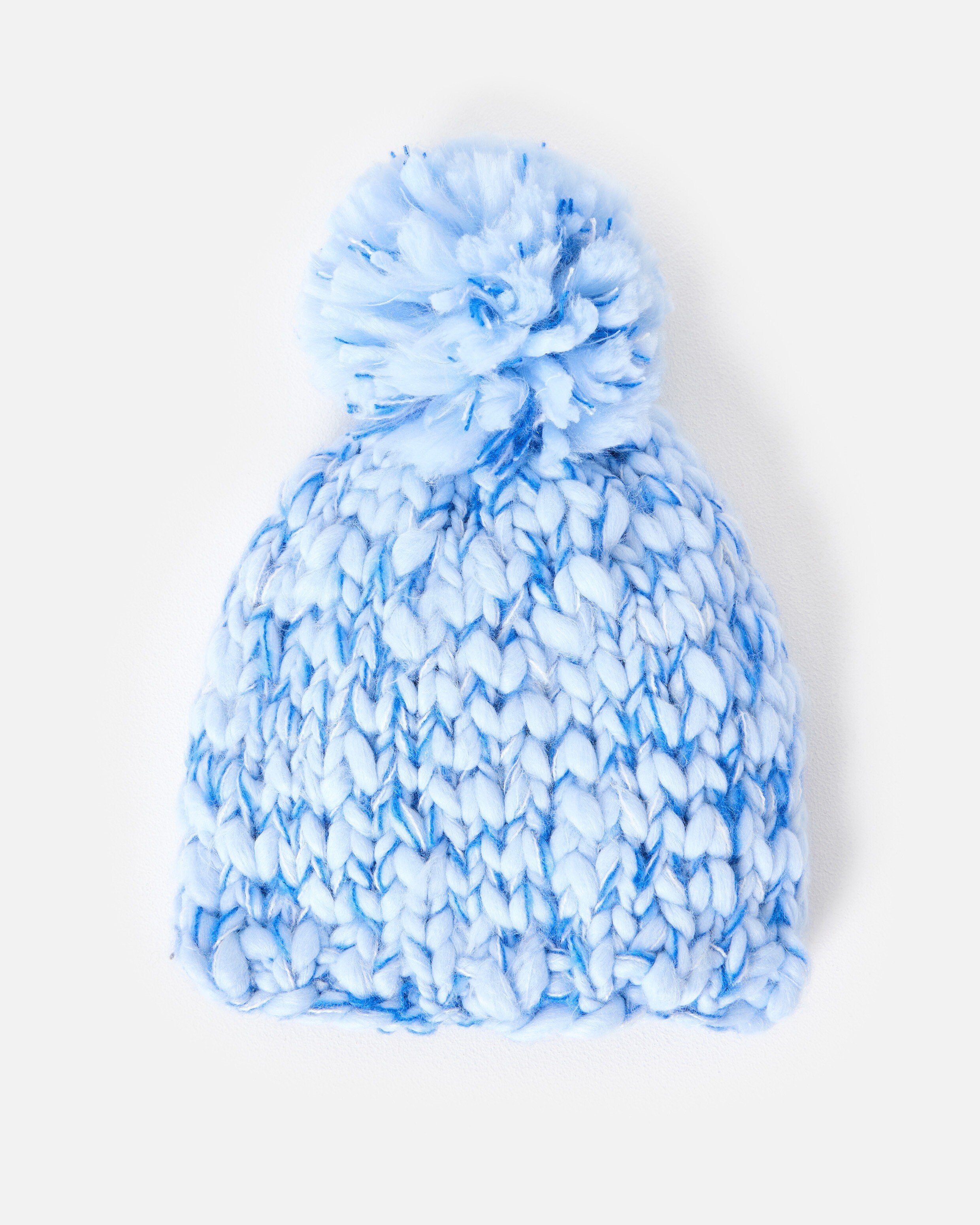 Peach & Brown Fair Isle Knitted Beanie Hat | Oliver Bonas