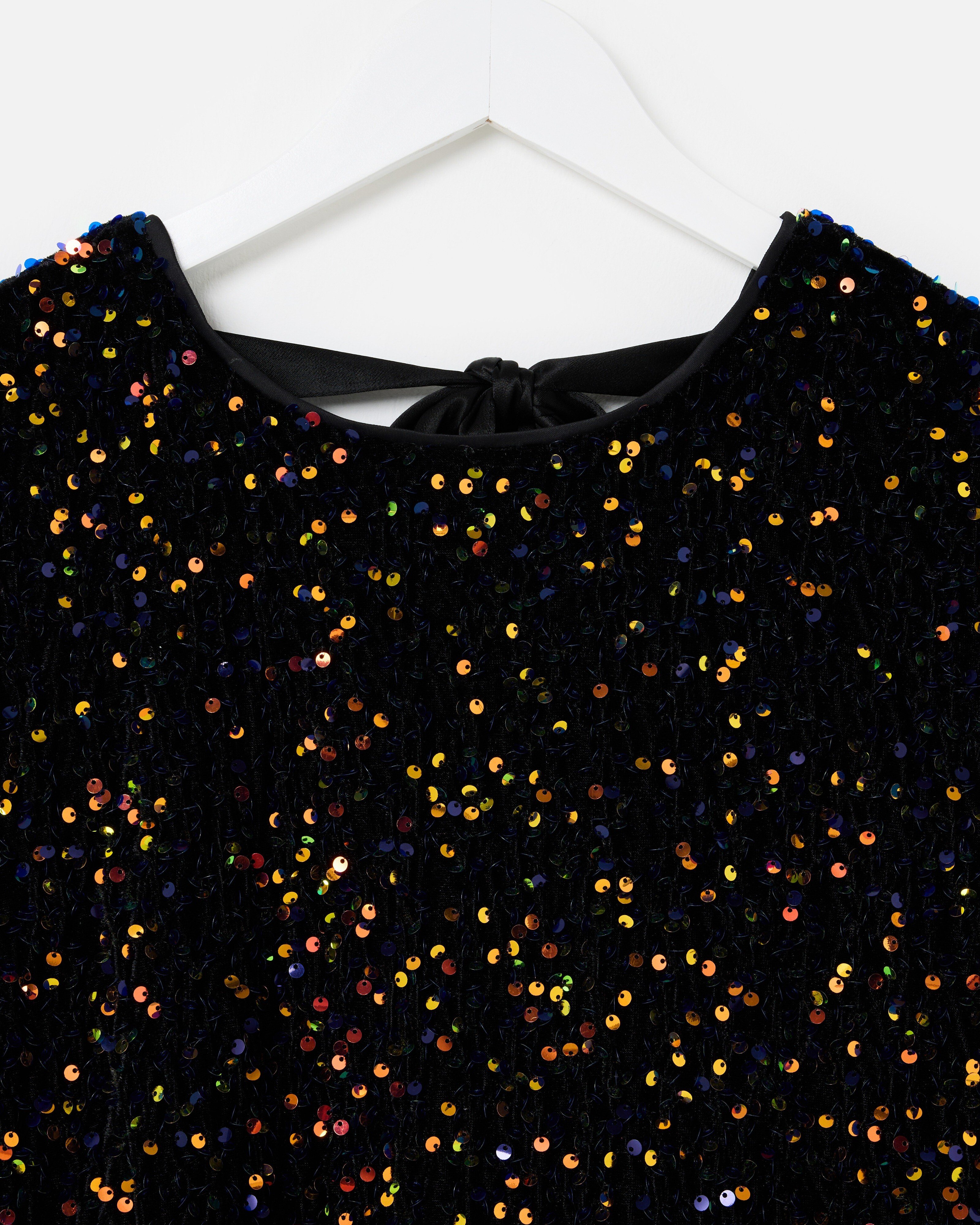 black velvet t shirt dress Sequin Mini T-Shirt Our Favorite Details