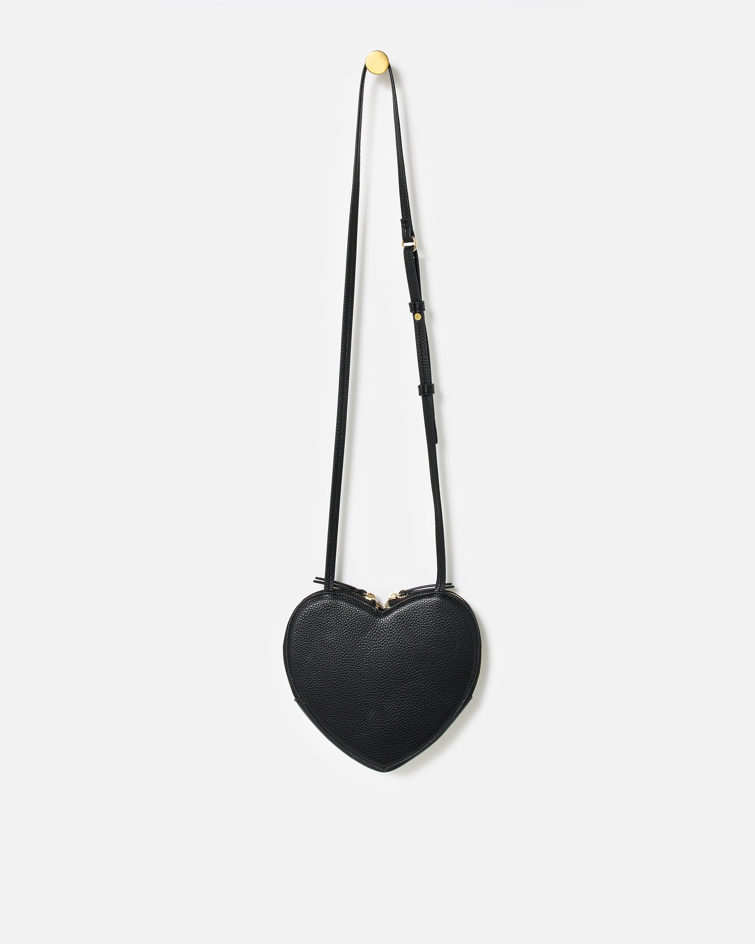 Augusta Textured Leopard Print Heart Crossbody Bag | Oliver Bonas