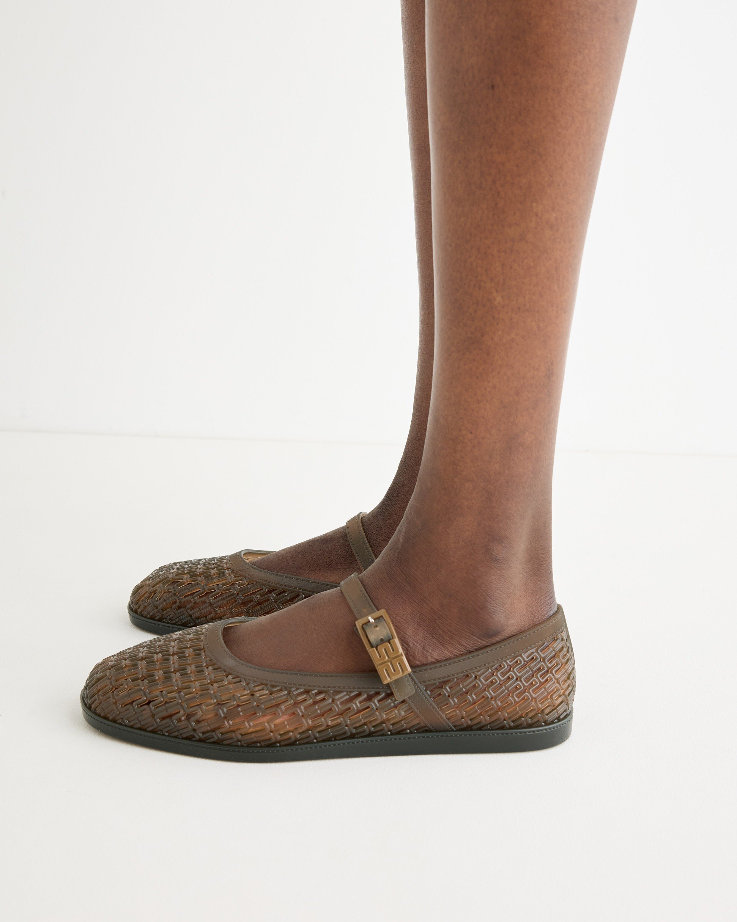 Melissa Harper Brown Jelly Ballet Flats | Oliver Bonas