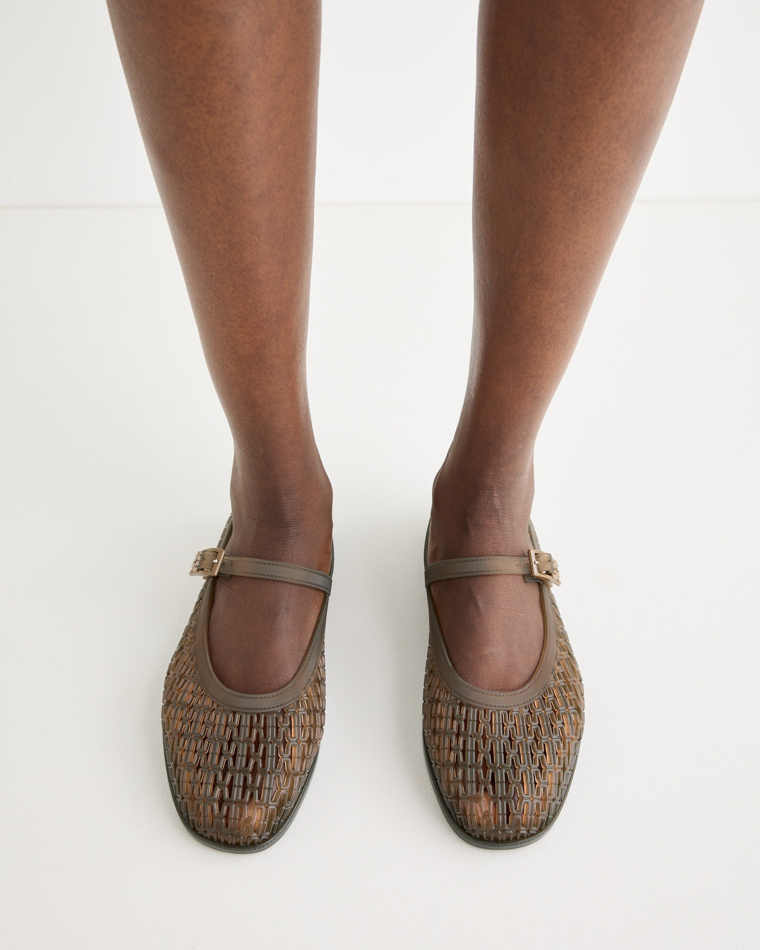 Melissa Harper Brown Jelly Ballet Flats | Oliver Bonas