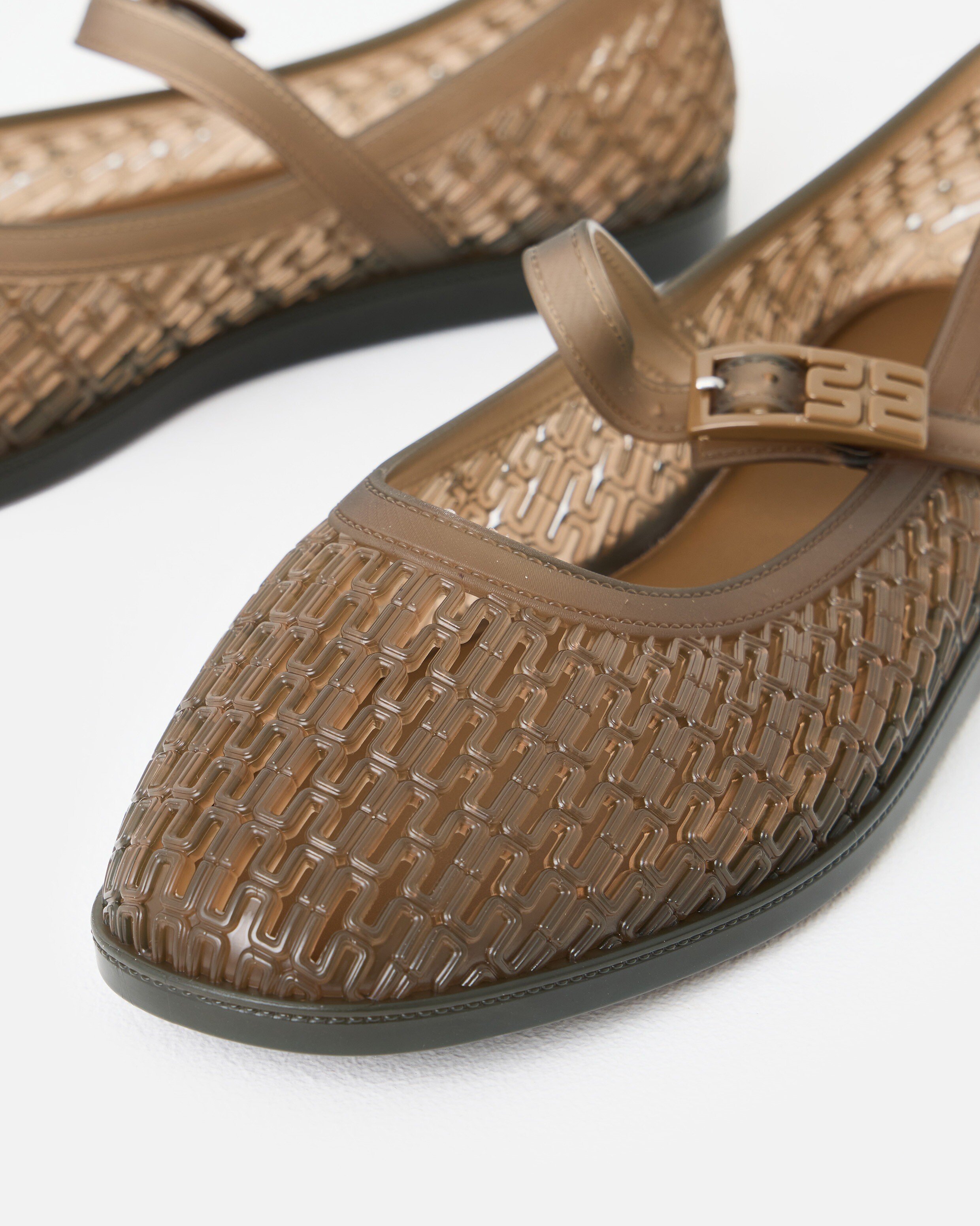 Melissa Harper Brown Jelly Ballet Flats | Oliver Bonas