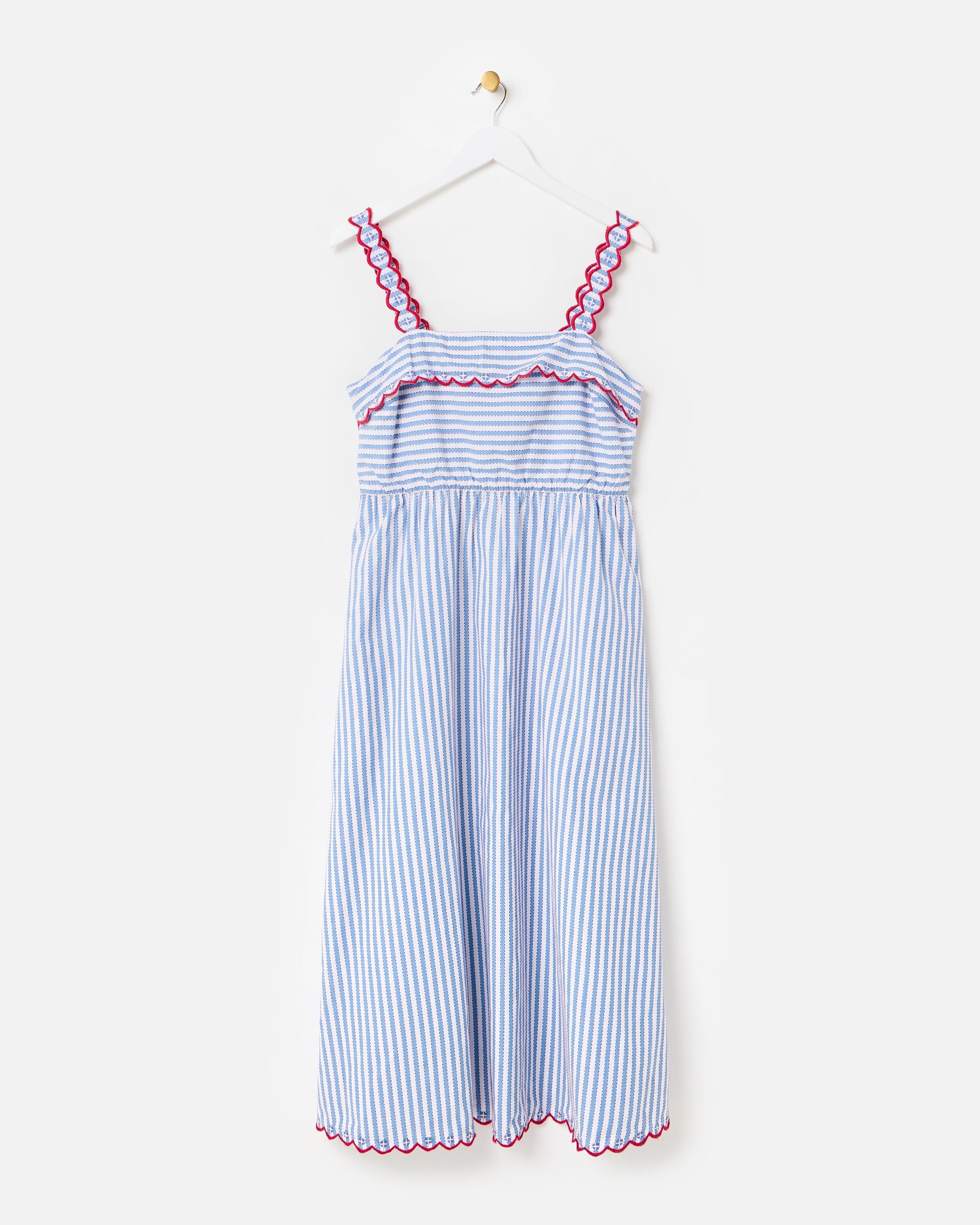 cotton on blue and white striped dress & Scalloped Strappy Midi New for the season black satin maxi skirt Chella Sleeveless Mini Dress Cup Size:US DDD - UK E