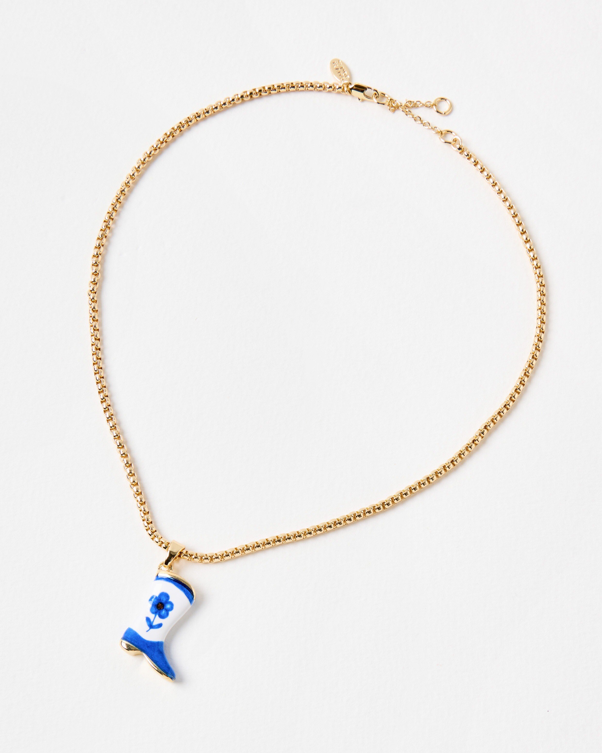 Brielle Cowboy Boot Pendant Chain Necklace | Oliver Bonas