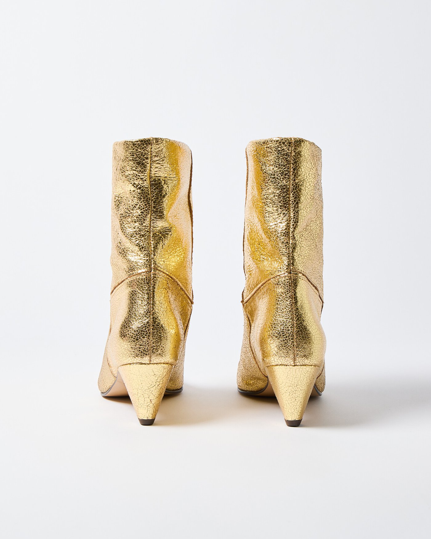 Anonymous Copenhagen Jassi 50 Gold Crackle Leather Boots | Oliver